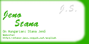 jeno stana business card